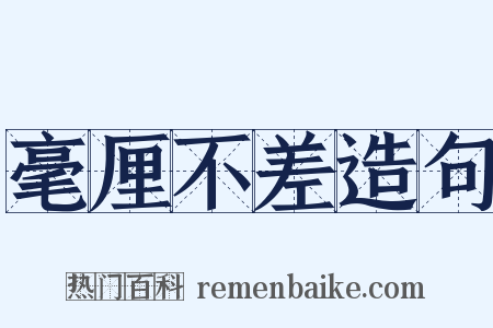 毫厘不差造句是什么意思的图片